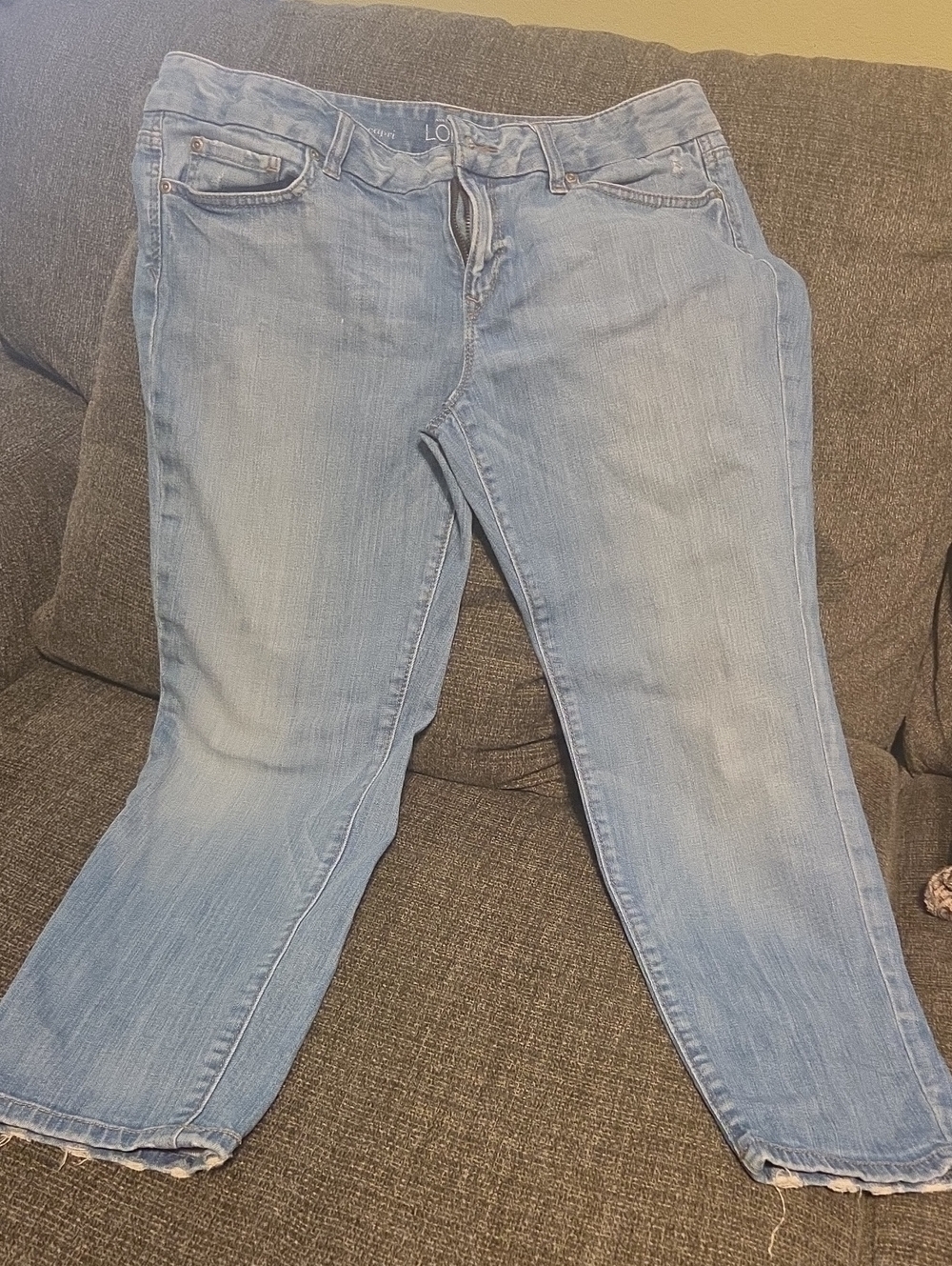 LOFT Modern Capri Light Blue Jeans